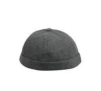 HATSQUARE - Berretto da Marinaio Unisex in Cotone, Senza Visiera, per Uomo e Donna, Senza Visiera, con Risvolto - Grigio
