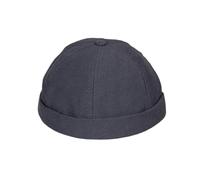HATSQUARE - Berretto Docker Unisex in Cotone, Senza Visiera, per Uomo e Donna, Senza Visiera, con Risvolto - Grigio Scuro