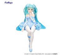 Hatsune Miku Noodle Stopper PVC Statue Flower Fairy Nemophila Pail Blue Color...