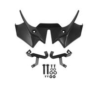 HATSVTGR Carenatura Moto per Kawasaki Z650 Z 650 2020-2024 2023 Spoiler Anteriore per Moto Winglet Kit Deflettore Aerodinamico Spoiler Naked Downforce Ala Fissa Moto(Nero)