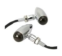 HATSVTGR Indicatori direzione Per V-Star XVS 650 950 1100 1300 Custom Per Silverado Per Virago XV 250 500 700 1100 V Moto Bullet Indicatori Direzione Luci(Chrome Black Cover)