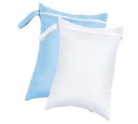 Hattba 2 sacchetti riutilizzabili impermeabili per pannolini, yoga, palestra, lavanderia, per viaggi, Bianco blu, Bellezza di massa