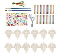 Hattba 6/9/12 pz foglia venti carillon kit pittura venti carillon kit autunno foglia per bambini