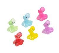 Hattba 6PCS incandescente In Dark Polpi Fish Tank Accessori Decors Per La Camera Dei Bambini E Acquario Paesaggio Enhancement Resine Creatura Mare Decori Scrivania