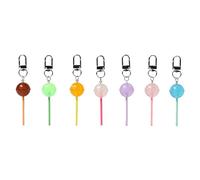 Hattba 7 portachiavi assortiti a forma di macaron, ciondoli per borsa, ciondoli a forma di lecca-lecca, portachiavi in resina, per uso quotidiano
