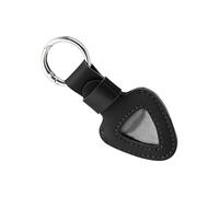 Hattba Borsa da collezione per plettro per chitarra, organizer a forma triangolare, multifunzionale, con portachiavi, Nero