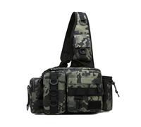 Hattba Borsa multifunzionale per attrezzatura da pesca borsa esche borsa a tracolla esterna marsupio grande capacità borse da cintura da campeggio, Notte buia