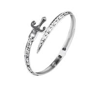 Hattba Bracciale rigido in lega resistente ispirato al serpente giovanile per trendsetter alla ricerca di accessori distintivi unisex alla moda