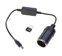 Hattba Cavo adattatore USB tipo C da 5 V a 12 V per presa auto con connettore USB per adattatore connettore elettronico del veicolo