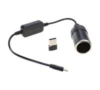 Hattba Cavo adattatore USB tipo C da 5 V a 12 V per presa auto con connettore USB per adattatore connettore elettronico del veicolo