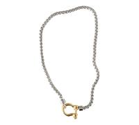 Hattba Collana con chiusura a moschettone in acciaio inox, robusta e versatile, accessorio alla moda per l'uso quotidiano e da viaggio