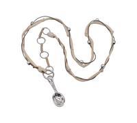 Hattba Collana con ciondolo a cucchiaio in stile vintage, collana con ciondolo a forma di cucchiaio, in stile vintage, accessorio unico per clavicola, collane alla moda da donna, Misura unica, come