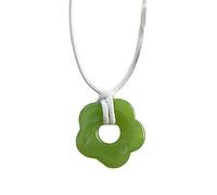 Hattba Collana con ciondolo a forma di fiore in acrilico dopamina scavata con fiori bellissimi gioielli da collo per eventi casual o formali collana acrilica, Misura unica, come descritto, come