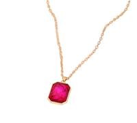 Hattba Collana multiuso con ciondolo geometrico quadrato con cristalli in lega robusta accessorio per compleanni da donna ciondolo quadrato geometrico, Misura unica, come descritto, come descritto
