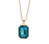 Hattba Collana multiuso con ciondolo geometrico quadrato con cristalli in lega robusta accessorio per compleanni da donna ciondolo quadrato geometrico, Misura unica, come descritto, come descritto