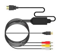 Hattba Convertitore HdTV Adattatori 1080P Con Interfacce di Alimentazione USB Per Console di Gioco Giocatori Proiettori HDTV Cavo Convertitore Da Rcas A Hdmis