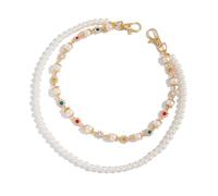 Hattba Elegante catena di perle con strass e fiori, valorizza i jeans alla moda per donne alla moda da donna abbigliamento casual