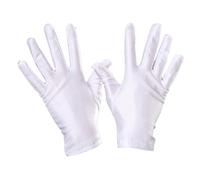 Hattba Guanti bianchi per adulti per spettacoli d'arte uniformi Party Show Party Stage Formale Uniforme Abbigliamento Accessori Guanti elastici, Adulto L, Taglia unica