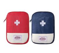Hattba Kit di prima borsa vuota 2 pezzi kit di sopravvivenza da viaggio piccola borsa medicina prima per ufficio all'aperto medicina vuota viaggio farmacia sopravvivenza