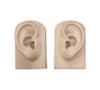 Hattba Manichini per orecchie in silicone flessibile per tecniche di piercing realistici stampi per orecchie umane sinistra e destra mostre gioielli puntelli per esposizione di gioielli