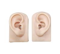Hattba Manichini per orecchie in silicone flessibile per tecniche di piercing realistici stampi per orecchie umane sinistra e destra mostre gioielli puntelli per esposizione di gioielli