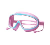 Hattba Occhialini da nuoto per bambini, con ampia vista, resistenti alle rane, con tappi per le orecchie e clip per il naso, per bambini dai 3 ai 16 anni