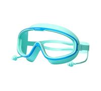 Hattba Occhialini da nuoto per bambini, con ampia vista, resistenti alle rane, con tappi per le orecchie e clip per il naso, per bambini dai 3 ai 16 anni