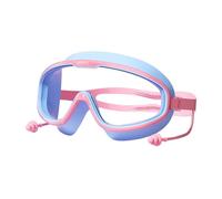 Hattba Occhialini da nuoto per bambini, con ampia vista, resistenti alle rane, con tappi per le orecchie e clip per il naso, per bambini dai 3 ai 16 anni