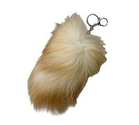 Hattba Portachiavi a forma di coda di volpe, elegante ciondolo a forma di coda di volpe, accessorio per borsa morbida