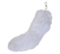 Hattba Portachiavi a forma di coda di volpe, elegante ciondolo a forma di coda di volpe, accessorio per borsa morbida