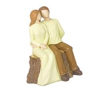 Hattba Romantics Loving Elderly Couple Figurine Resins Anniversary Statue San Valentino Figure Genitori Nonni Amanti Anziani Figurine