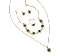 Hattba Set di collana e orecchini a forma di cuore delicati e multifunzionali, alla moda, orecchini a goccia con cristalli, per eleganza quotidiana, accessori alla moda da donna, Misura unica, come