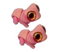 Hattba Stampa Statua di rane Posizioni multiple Display Giunti Mobili Grande Occhio Animale Figura Decorazione Poseable Rane Display Pezzo