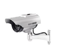 Hattba Telecamera imitazione finta con lampeggiante LED Dome Security CCTV Telecamera di sorveglianza per la casa esterna esterna Telecamere di sicurezza solare per interni esterni all'aperto