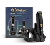 Hatteker Rasoio Elettrico Corpo Uomo Regolabarba Uomo 6-in-1 Rifinitore per il Corpo Con Taglia Peli Naso Impermeabile IPX7 Rasoio Intimo per Viso,Braccia,Torace,Gambe,Ascelle