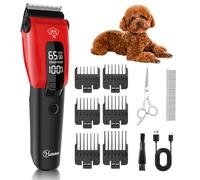 Hatteker Tagliacapelli elettrico professionale per animali domestici con 7500 giri al minuto Tagliacapelli cane gatto tagliacapelli a batteria Luce ausiliaria