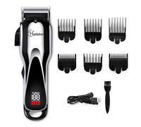 Hatteker Tagliacapelli professionale senza fili, da uomo, completo kit per la cura dei capelli, per uomini, donne e bambini, ricaricabile