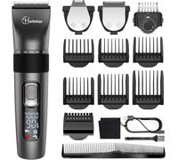 Hatteker Tagliacapelli uomo professionale Tagliabarba a batteria Regolabarba uomo a velocità regolabile Kit di taglio per capelli USB ricaricabile impermeabile