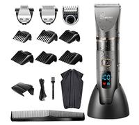 Hatteker Tagliacapelli Uomo Tagliatrice Professionale Capelli Taglierina Barbiere Barba Elettrica Trimmer e Precisione Impermeabile