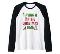 Hattie Christmas Time Family Reunion Nome Maglia con Maniche Raglan