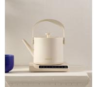 HATTORI - Bollitore Elettrico Da 0,5 L Con Controllo Della Temperatura Bianco Panna