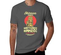 Hattori, Hanzo, Sword and Sushi, maglietta da uomo, Stile grigio scuro, L