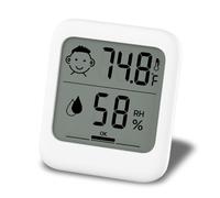 HATUSOKU Termometro e igrometro digitale con display frontale, igrometro, supporto, magnete, da appendere, semplice, prevenzione delle malattie infettive, prevenzione del colpo di calore (semplice