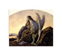 Hau3sh3a Alexander Cabanel Quadro Riproduzione su tela Telaio L'angelo serale Stampa Artistica da Parete su tela Dipinto Decorazione Soggiorno Moderno70x60cm(28x24in) Senza cornice