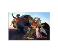 Hau3sh3a Alexander Cabanel Quadro Riproduzione su tela Telaio Morte di Mosè Stampa Artistica da Parete su tela Dipinto Decorazione Soggiorno Moderno120x80cm(47x31in) Senza cornice