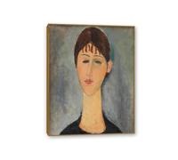 Hau3sh3a Amedeo Modigliani Quadro su tela Ritratto di Madame Zborowska Poster Dipinti di fama mondiale Decorazione per la casa Cucina Soggiorno 80x60cm(32x24in) incorniciata
