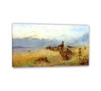 Hau3sh3a Archibald Thorburn Stampa su tela La chiamata della pernice grigia Quadro Riproduzione su tela Telaio Uccelli Poster Decorazione Parete Soggiorno Camera da Letto120x70cm(47x28in) Con cornice