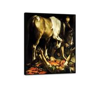 Hau3sh3a CARAVAGIO CANVAS WALL Art La conversione sulla strada per la riproduzione di pittura ad olio famosa per damasco per la camera da letto della camera da letto 65x50cm(26x19in) Cornice nera