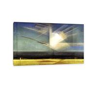 Hau3sh3a Lionel Feininger Poster Nuvola di uccelli Quadro su tela Riproduzione di Dipinti Famosi su tela Quadri Astratti per Decorazioni da Parete Immagini95x60cm(37x24in) Cornice interna