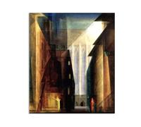 Hau3sh3a Lionel Feininger Stampe su tela Chiesa delle Minoranze II Riproduzione Quadri Famosi Camera da Letto Quadri Moderni Astratti Soggiorno su tela85x70cm(33x27in) Solo tela